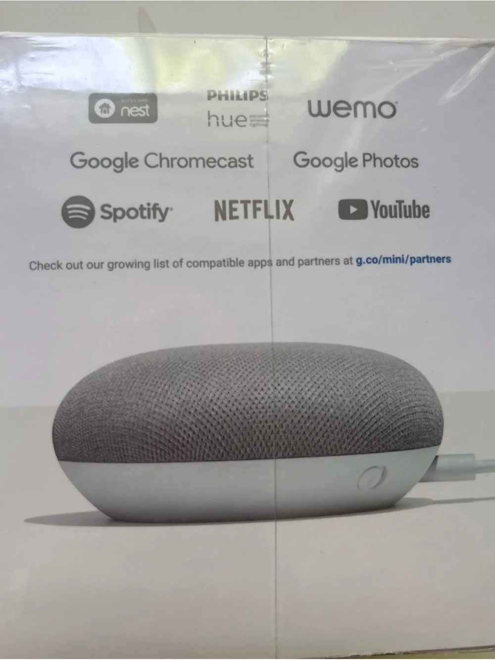 google Home Mini - Chalk White Top with White Base